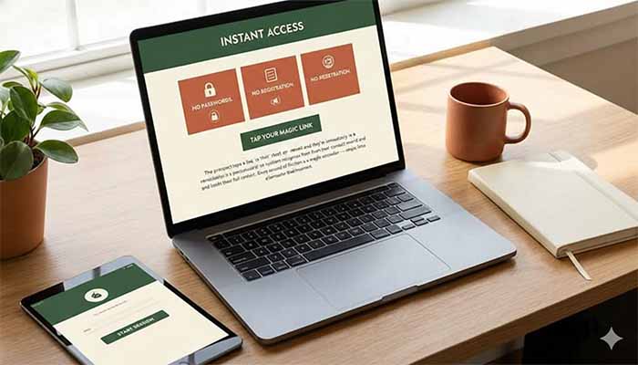 Magic link authentication flow